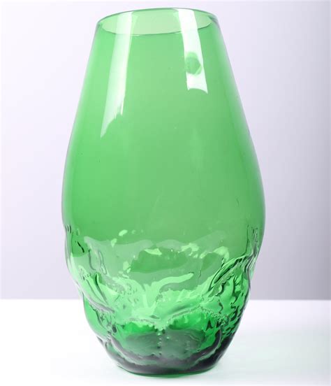 Vintage Blenko Vase Mid Century Modern Emerald Green Art Glass Etsy