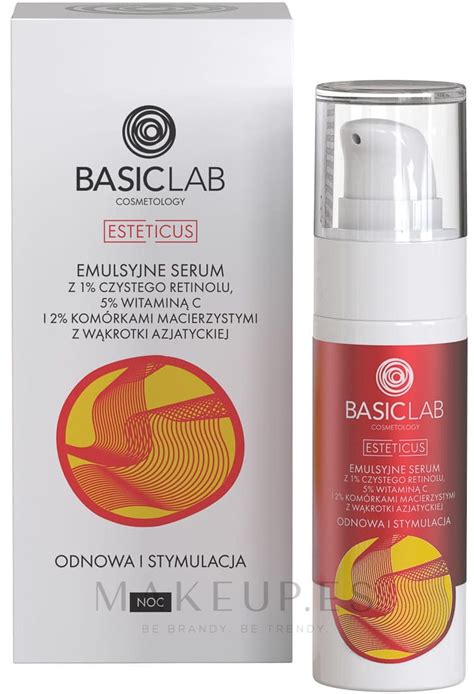 Emulsión sérum facial de noche con retinol vitamina C y células madre