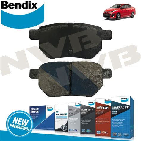 Bendix Brake Pads Rear Set Gct For Toyota Vios G S Yaris