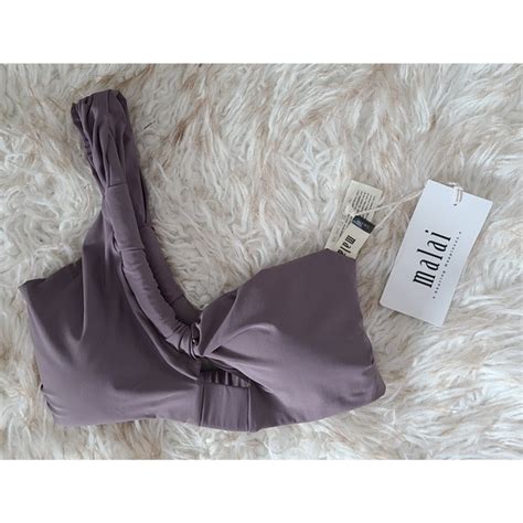 Malai Swim Nwt Anthropologie Malai Bikini One Shoulder Top Women Small Bathing Suit Purple
