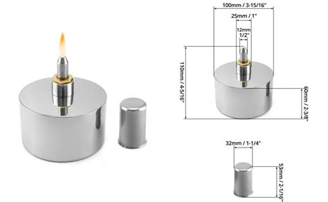 QWORK Alcohol Lamp Burner 400mL Stainless Steel Leak Proof And