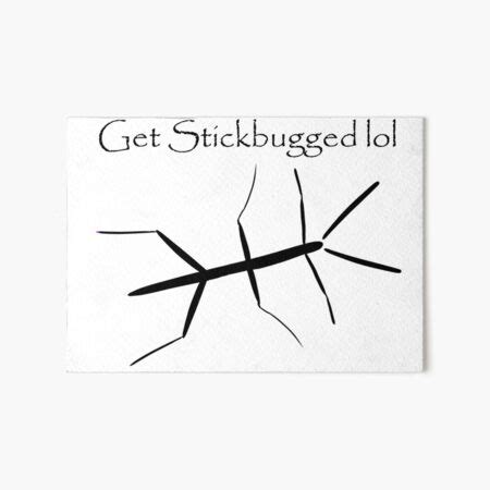 "Simplistic Stick Bug Meme " Art Board Print for Sale by PastelRiot ...