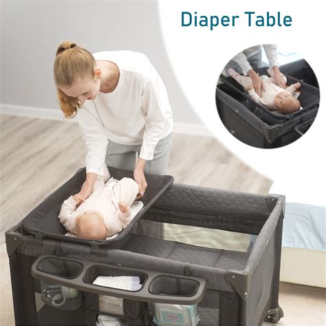 Snapklik Pamo Babe Portable Crib For Baby 4 In 1 Baby Nursery Center Baby Playard