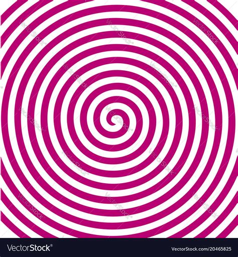 White Pink Round Abstract Vortex Hypnotic Spiral Vector Image