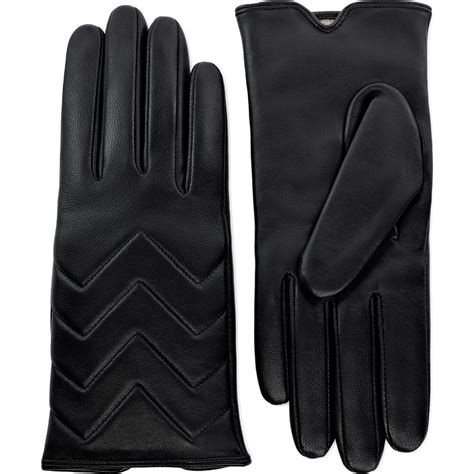 Перчатки женские кожаные чёрные LB-0208-RS black - купить в интернет ...