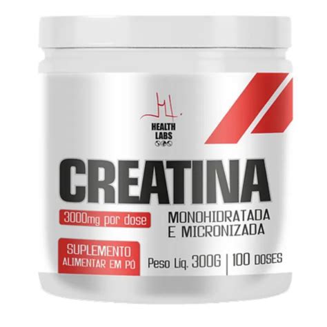 Creatina Micronizada E Monohidratada - Creatina Pura Micronizada e Monohidratada - Pote 300g - Health Labs ...