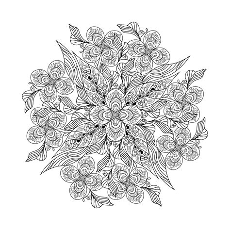 Abstract Flower Coloring Pages For Adults