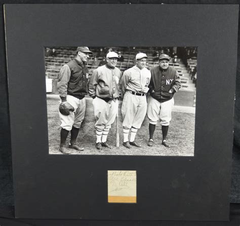 Lot Detail Babe Ruth Lou Gehrig Ty Cobb Tris Speaker Autographed