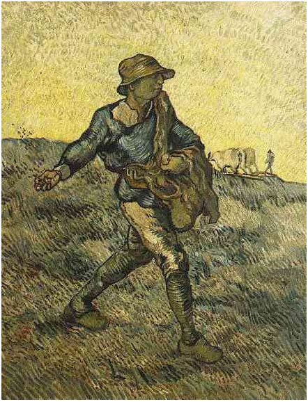 Sower The After Millet By Vincent Van Gogh 498 Painting