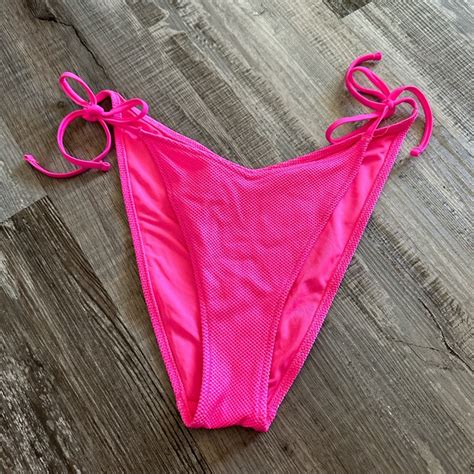 Aerie Hot Pink Neon Pink Barbiecore Bikini Side Tie S Gem