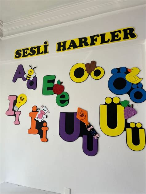 Sesli Harfler S N F Dekorasyonlar S N F Dekorasyonu Harfler