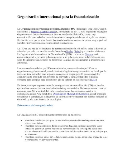 DOCX Organización Internacional para la Estandarización ISO TEORIA