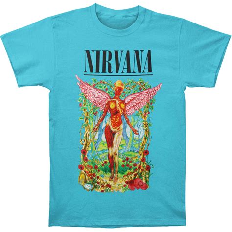 Nirvana Nirvana Mens Forest In Utero Mens Regular T T Shirt Aqua