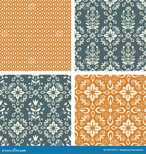 Seamless Patterns Stock Vector Illustration Of Geometric 34372474