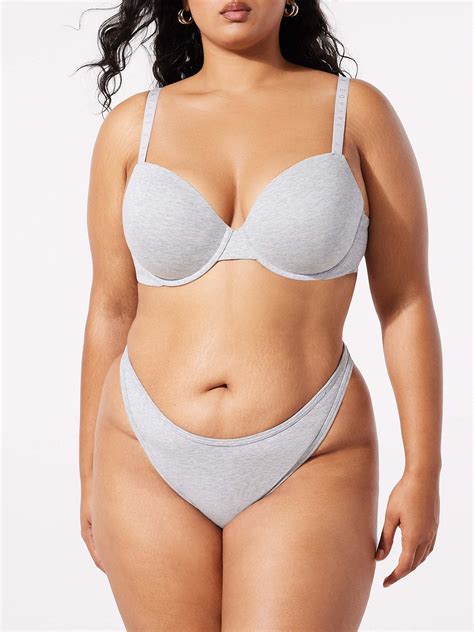 Cotton Essentials String Bikini Panty In Grey Silver Savage X Fenty