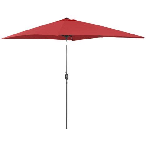 Sombrilla De Jard N Parasol Para Terraza Burdeos X Cm Abatible