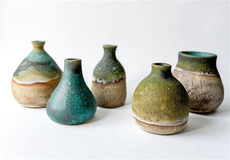earthy rustic ceramic bottle nature inspired ceramics