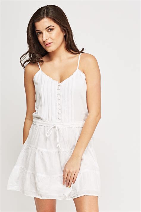 Button Up Cotton Cami Dress Just 7