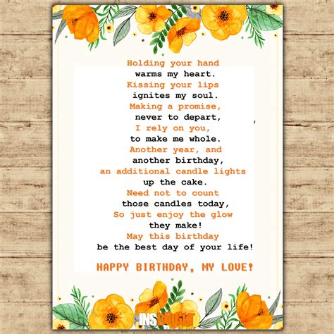 Romantic Happy Birthday Poems For Husband From Wife Insbright