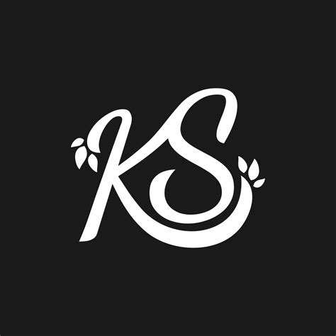 Letter KS With A Leaf Logo Good For Any Business Related To Nature