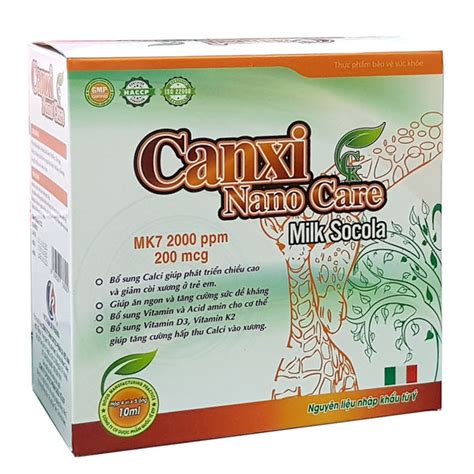 Canxi Nano Care Milk Socola Hỗ Trợ Phát Triển Chiều Cao Cho Trẻ