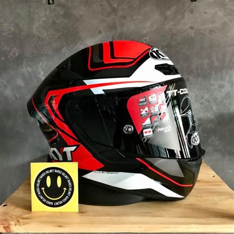 Jual Helm Kyt Tt Course Overtech Black Orange Dark Visor Shopee