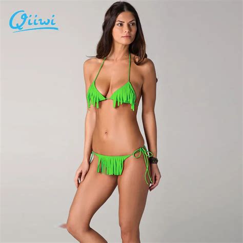 2018 Women Bikini Set Push Up Tassel Sexy Two Pieces Bikini Brazilian