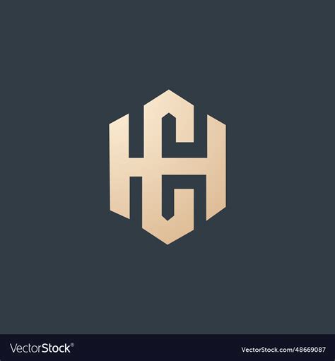 Hc logo design template Royalty Free Vector Image