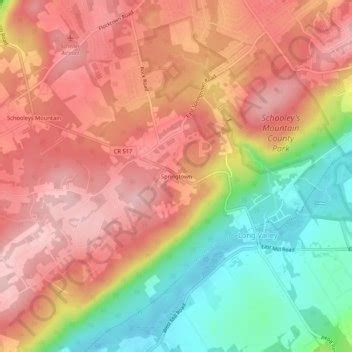 Springtown Topographic Map Elevation Terrain