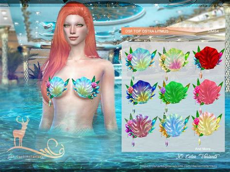 DansimsFantasy Mermaid Top Sims 4 Sims 4 Anime