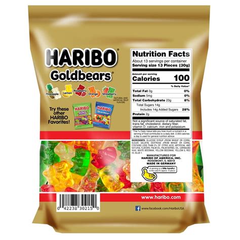 Haribo Sugar Free Gummy Bears Nutrition Facts | Besto Blog