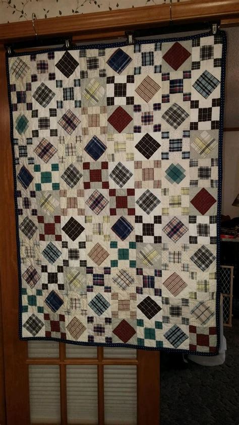 Laura S Quilt Is Made From Her Grandfather S Plaid Shirts Scrap