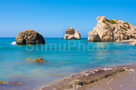 Love beach. Aphrodite's birthplace near Paphos