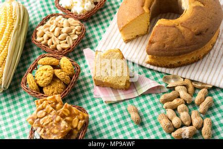 Group Of Food Of Festa Junina A Typical Brazilian Party Holiday Event