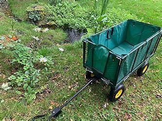 Gardebruk Heavy Duty Metal Wheel Garden Trolley With Pull Handle