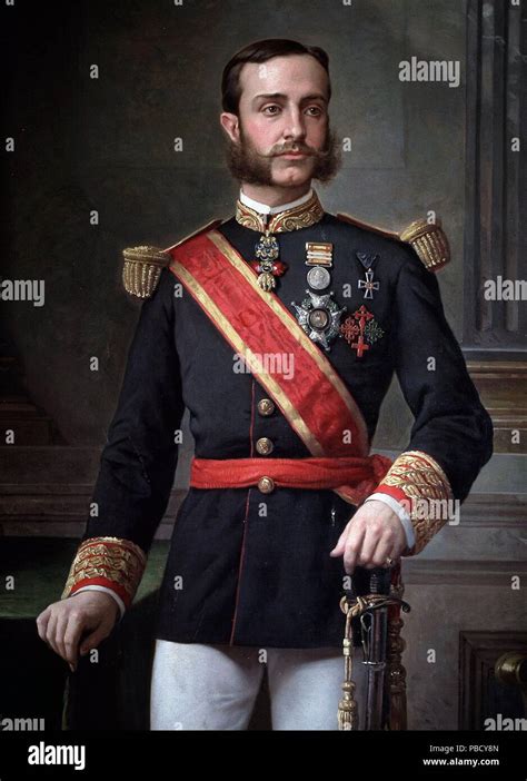 ALFONSO XII REY DE ESPAÑA 1857 1885 OLEO DE M OJEDA DETALLE