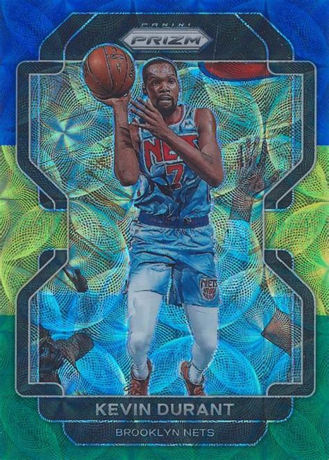 Kevin Durant 2021 Prizm 120 Choice Blue Yellow Green Price Guide