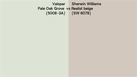 Valspar Pale Oak Grove A Vs Sherwin Williams Realist Beige Sw