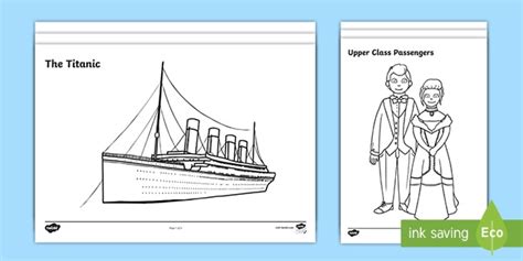 Free The Titanic Colouring Pages Creat De Profesori