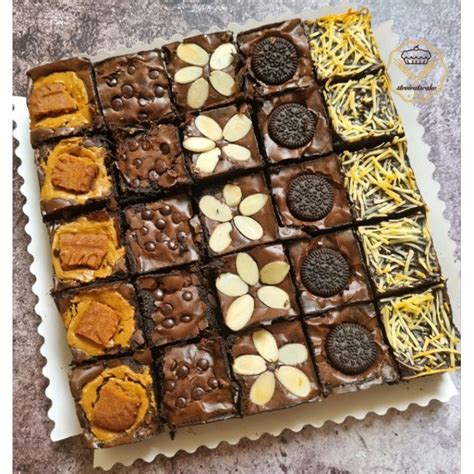 Jual Big Size Mini Cut Signature Fudgy Brownies Brownies Sekat