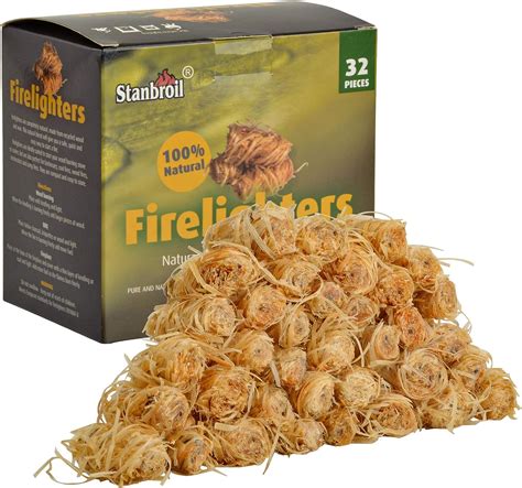 Stanbroil Pcs Natural Charcoal Fire Starters Super Fast Lighting