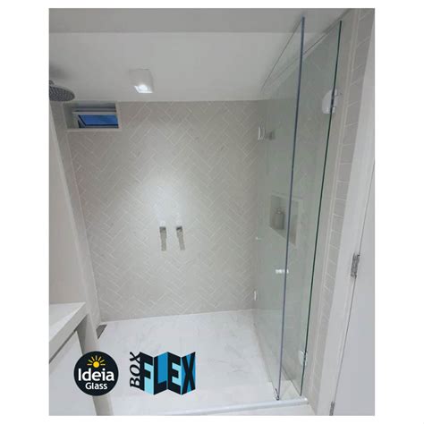 Box Para Banheiro Branco - Kit Box Flex Para Banheiro Branco 1,20 x 2,00 Metros - Fast Vidros ...