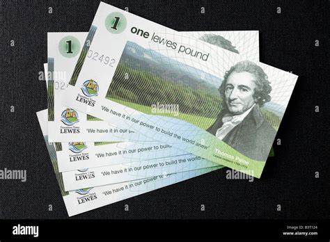 Some Lewes Pound Notes Featuring Thomas Paine Stock Photo Alamy