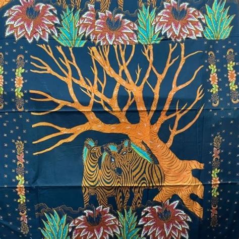 Jual Kain Batik Full Tulis Canting Motif Binatang Pola Kemeja Bahan