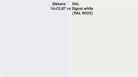 Sikkens Un Vs Ral Signal White Ral Side By Side Comparison