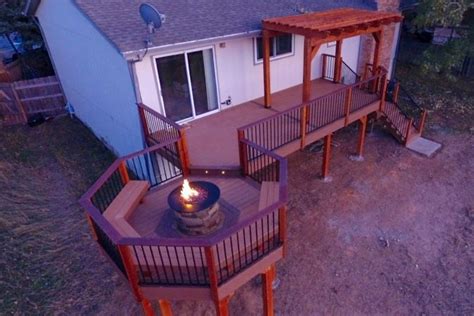 Composite Deck With Custom Fireplace | eTimbers