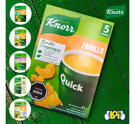 Sopa Knorr Quick De Zapallo Caja X5 Sobres Oferta Loi