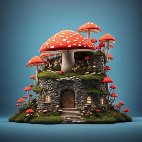 Premium Photo Cute Mushroom House