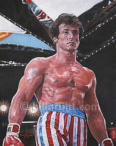 Sylvester Stallone Rocky Balboa Rocky 4 Art Print 13x18 Signed And