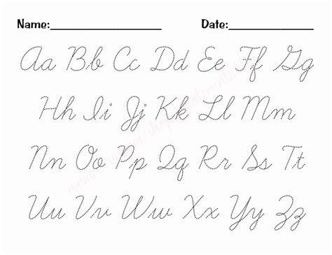 Cursive Alphabet Worksheets Pdf Awesome Cursive Alphabet Trace ...